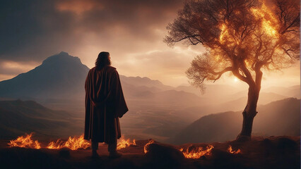 The Divine Exodus: Moses and the Promised Land - obrazy, fototapety, plakaty