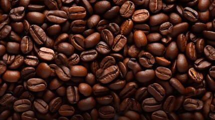 Naklejka premium Coffee beans when roasted make a good background