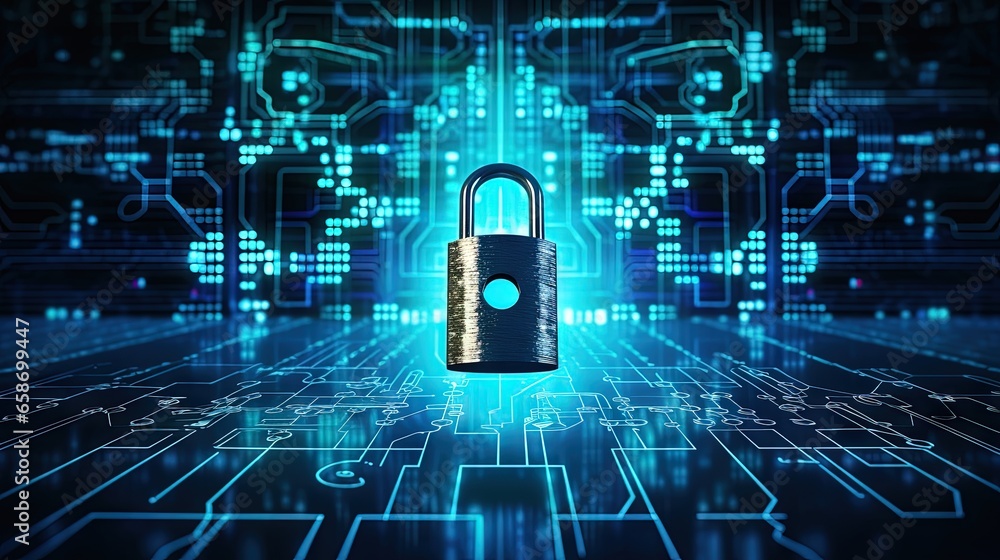 Poster Digital security and privacy are essential elements in the fast evolving world of technology and the internet