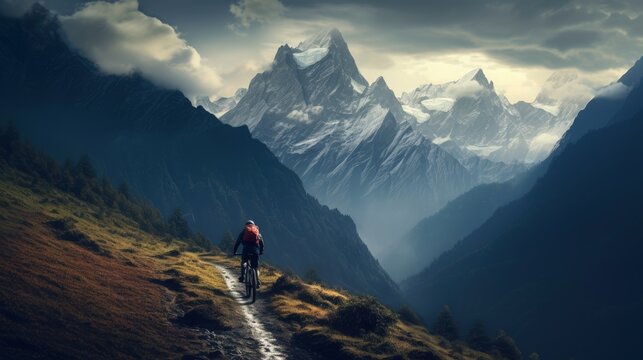 Mountain cyclist