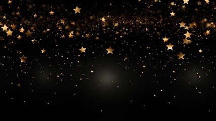 Star particles on a black background. A scattering of sparkling stars.