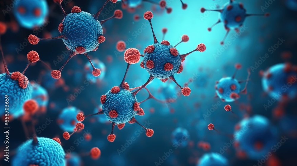 Poster cutting edge medical wallpaper nano molecule graphic advanced lab study science and high tech cell c