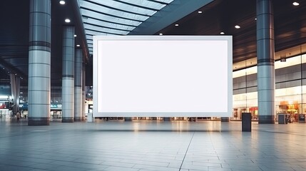 Empty advertising board available in mall for text