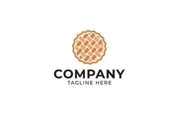 pie apple modern concept logo vector design for food and beverage business - obrazy, fototapety, plakaty