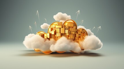 Cloud money icon design - obrazy, fototapety, plakaty