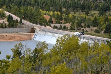 Fototapeta premium dam on the river