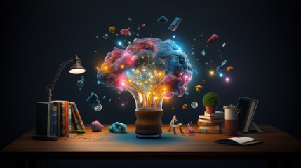 Innovation through brainstorming ideas and designing successful concepts