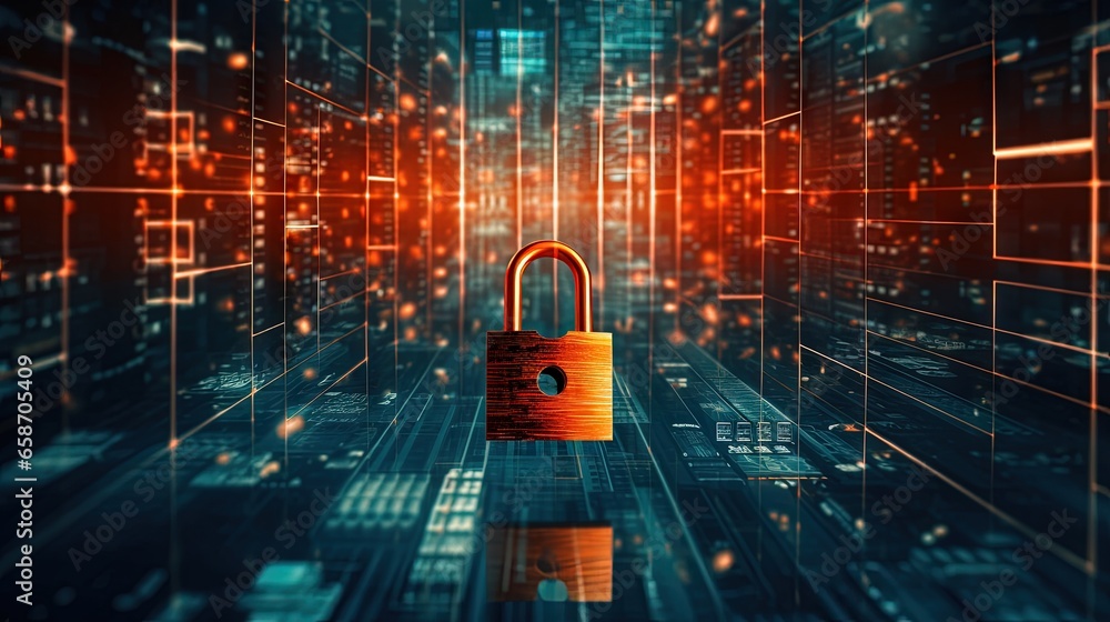 Poster Digital security and privacy are essential elements in the fast evolving world of technology and the internet