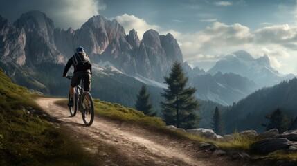 Mountain cyclist