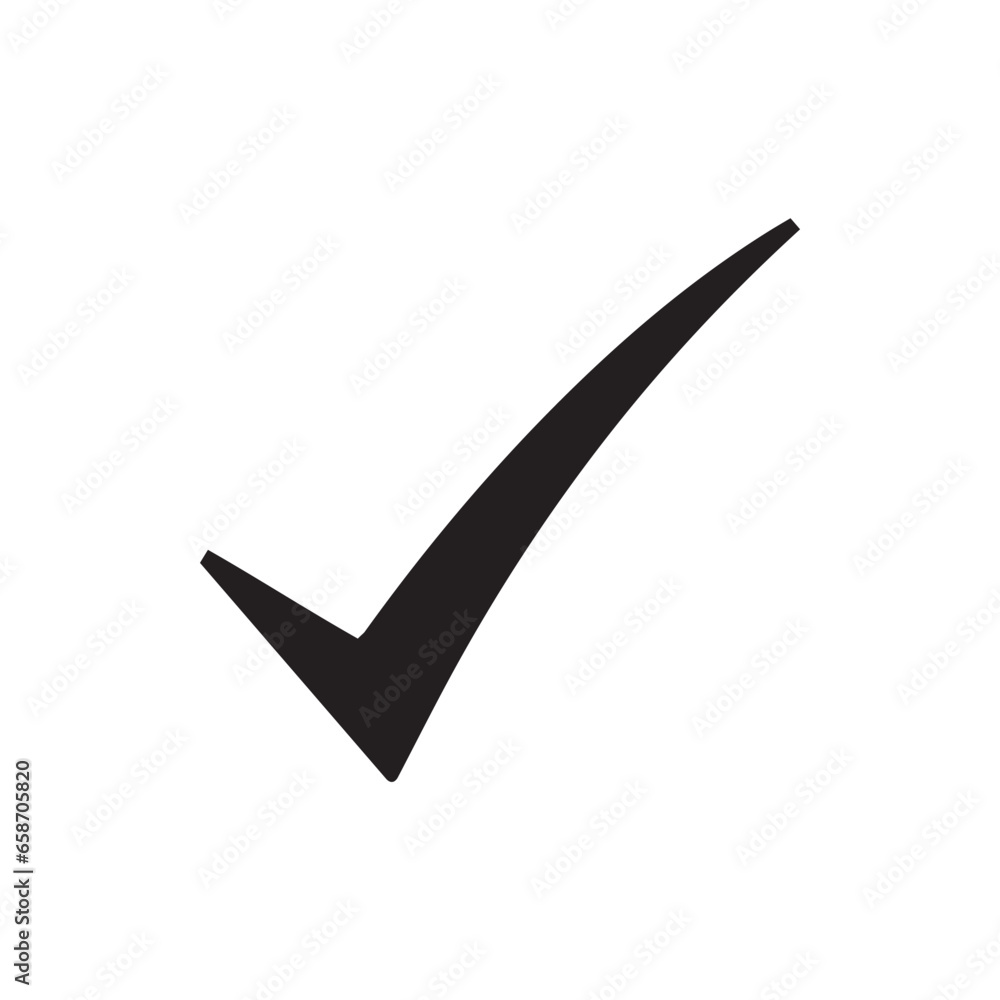 Poster check mark icon vector. check mark sign symbol vector. check mark vector icon illustration isolated 
