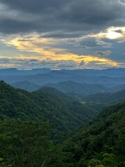 Obraz premium Sunset Between Mountains.