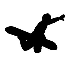 silhouette of a person jumping