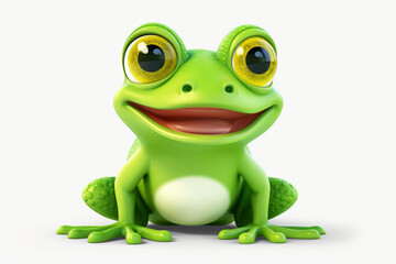 cute cartoon frog monster - obrazy, fototapety, plakaty