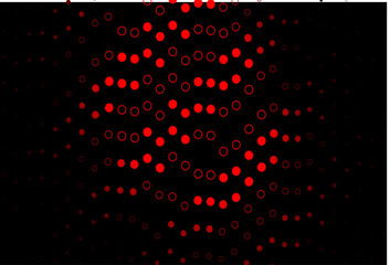 Dark Red vector template with circles.