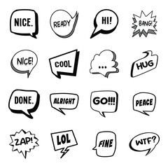 Set of speech bubble vector