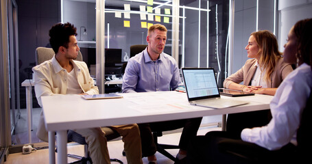 Business Meeting In Office Boardroom