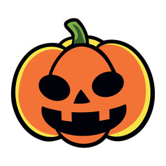 halloween cute pumpkin face