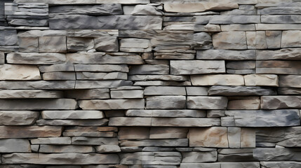 Generate an image depicting a detailed rock wall similar to a stacked stone retaining wall.