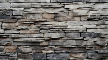 Fototapeta premium Generate an image depicting a detailed rock wall similar to a stacked stone retaining wall.