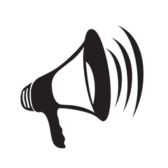 Megaphone flat icon isolated on white background. Speaker symbol. Loudspeaker vector illustration.