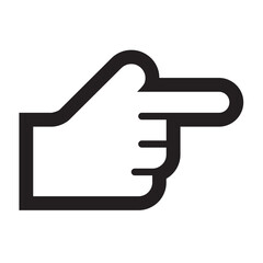 hand gesture icon on white background