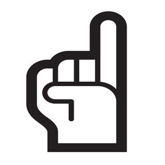 hand gesture icon on white background