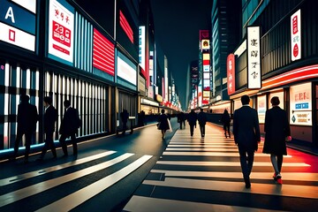 people walking in the city