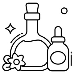 Trendy vector design of essential oil bottle 