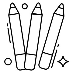 An icon design of lip pencils 