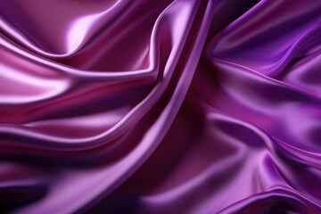 Purple Luxury Silk sheet Background fabric banner with copy space