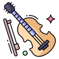      A string musical instrument, violin icon