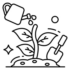 An icon design of gardening 
