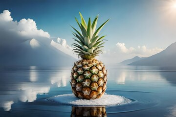 pineapple on a island