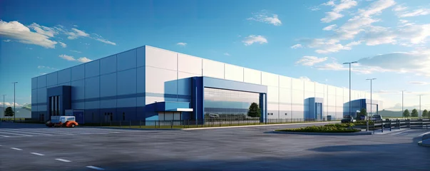 Foto op Aluminium Modern new industrial or factory building. Logistics warehouse © Michal