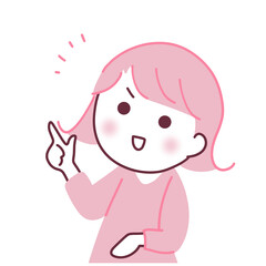 アドバイスする女性のイラスト