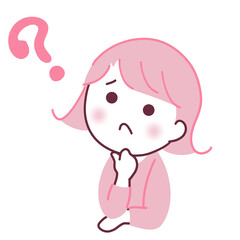 疑問に思う女性