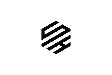 Monogram Letter SH Modern Initial Logo Design ,SH linked circle uppercase monogram logo