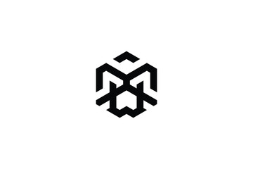 Monogram Letter MXW Modern Initial Logo Design ,MXW  linked circle uppercase monogram logo