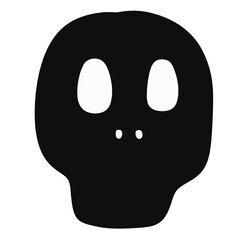 Fototapeta premium Black skull Halloween 