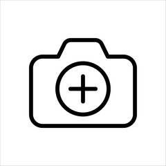 Obraz premium add photos icon. Simple element illustration. add photos concept symbol design on white background