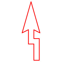 red arrow icon, design, symbol, set, pointer, arrow, vector, sign, collection, web, icon, direction, illustration, line, black, element, down, right, up, isolated, sketch, curve, cursor, simple