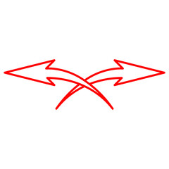 red arrow icon, design, symbol, set, pointer, arrow, vector, sign, collection, web, icon, direction, illustration, line, black, element, down, right, up, isolated, sketch, curve, cursor, simple