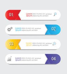 Obraz premium Infographic Vector abstract design web banner template.Modern banner.
