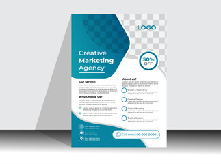 Modern Corporate business flyer template design .