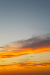 natural background sunset in the sky