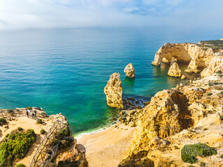 Fototapeta na wymiar Praia da Marinha, Marinha Beach..Lagoa District...Algarve, Portugal, Europe