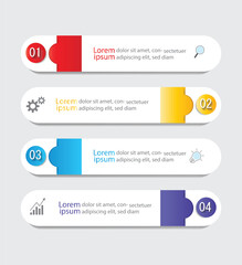 Obraz premium Infographic Vector abstract design web banner template.Modern banner.