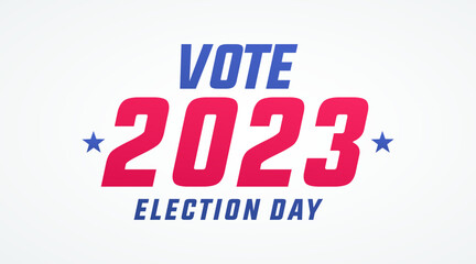 Obraz premium 023 us elections day, american vote, creative design for political debate, creative banner, design concept, with blue and red text.