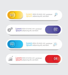 Infographic Vector abstract design web banner template.Modern banner.