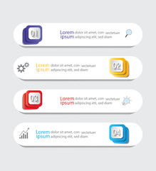 Infographic Vector abstract design web banner template.Modern banner.